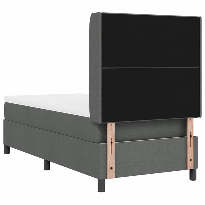 Pat cu arcuri cu pernă Manual Gri închis 190 x 90 cm țesătură WALTI