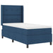 Pat cu arcuri cu pernă Manual albastru 190 x 90 cm țesătură - WALTI WALTI