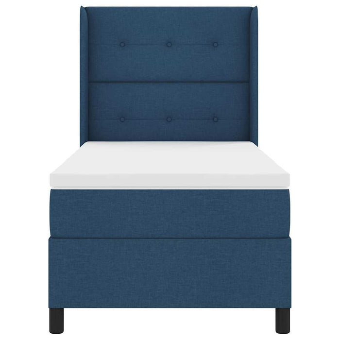 Pat cu arcuri cu pernă Manual albastru 200 x 90 cm țesătură WALTI