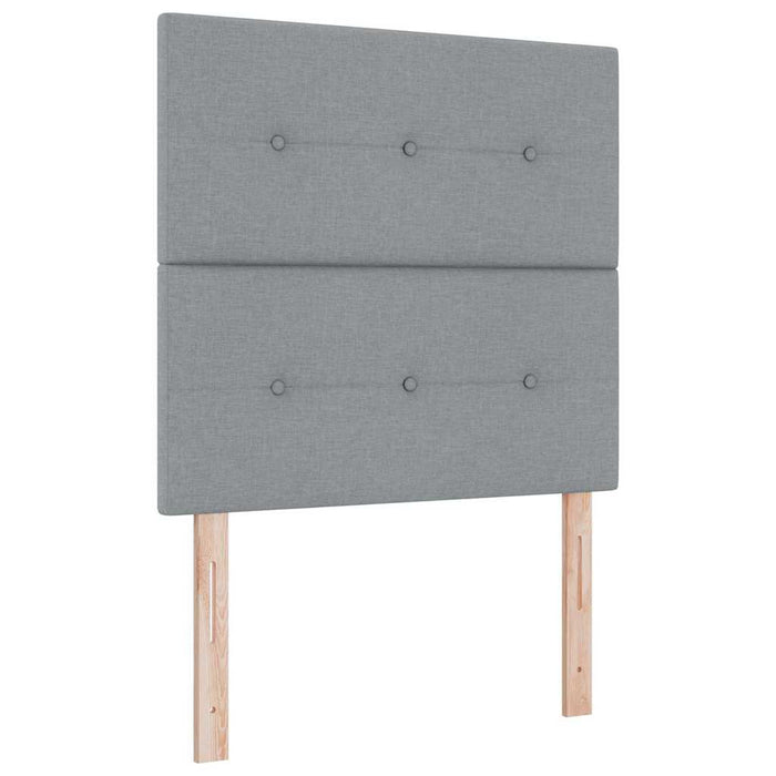 Pat cu arcuri cu pernă Manual Gri deschis 200 x 100 cm țesătură WALTI