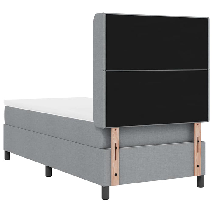 Pat cu arcuri cu pernă Manual Gri deschis 200 x 100 cm țesătură WALTI