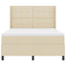 Pat cu arcuri cu saltea cu headboard Crem 140 x 200 cm țesătură - WALTI WALTI