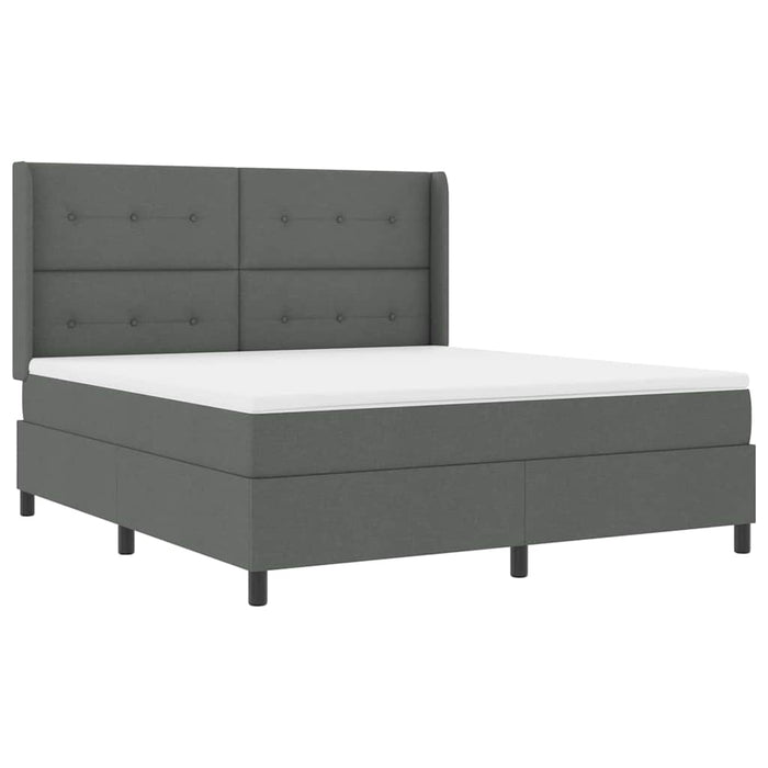Pat cu arcuri cu pernă Manual Gri închis 200 x 180 cm țesătură WALTI