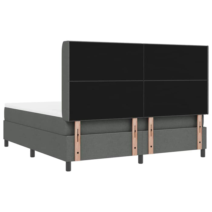 Pat cu arcuri cu pernă Manual Gri închis 200 x 180 cm țesătură WALTI