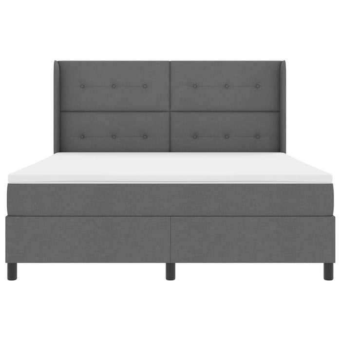 Pat cu arcuri cu pernă Manual Gri închis 200 x 180 cm țesătură WALTI
