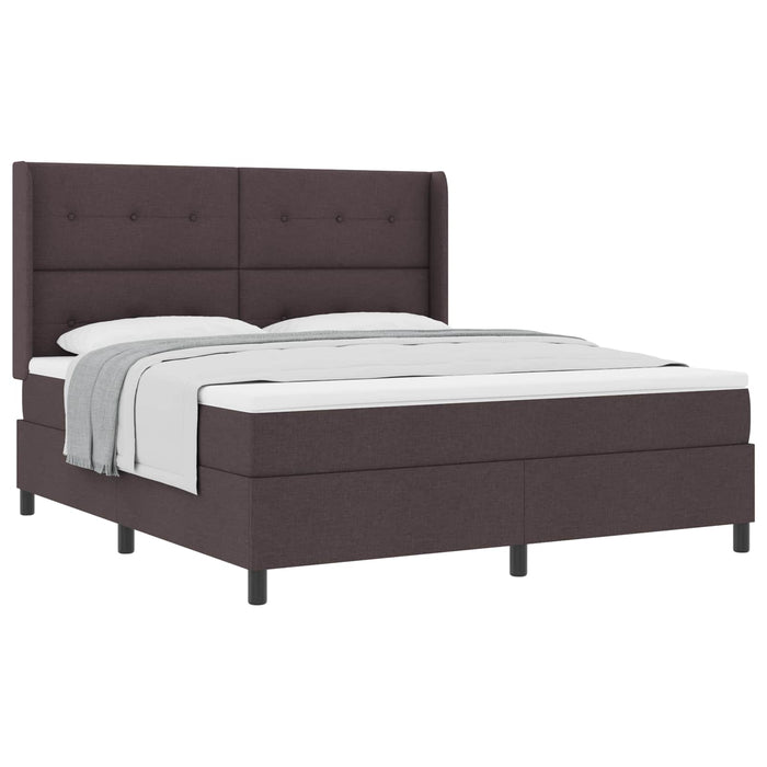 Pat cu arcuri cu pernă Manual Maro închis 200 x 180 cm țesătură WALTI