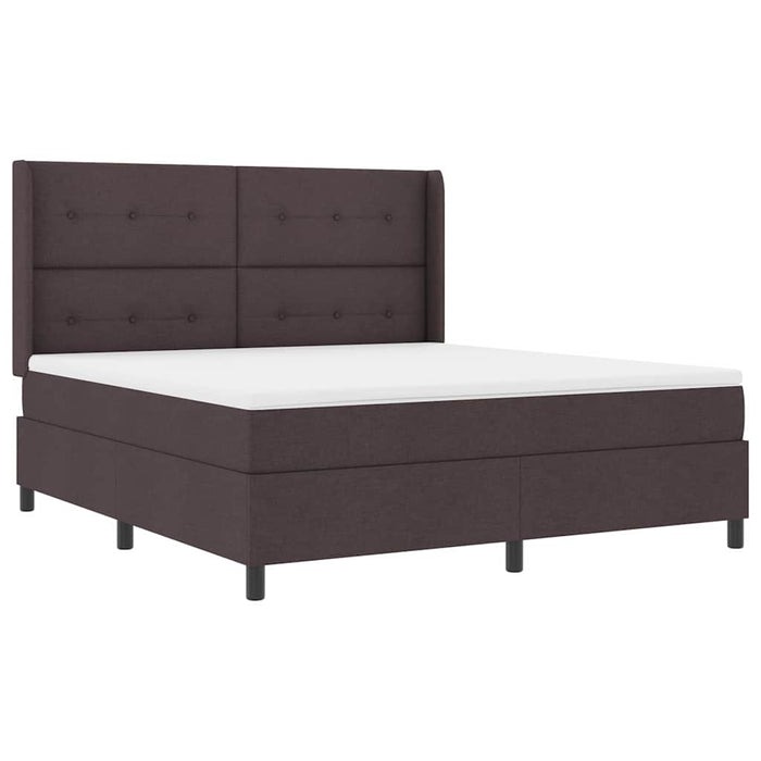 Pat cu arcuri cu pernă Manual Maro închis 200 x 180 cm țesătură WALTI
