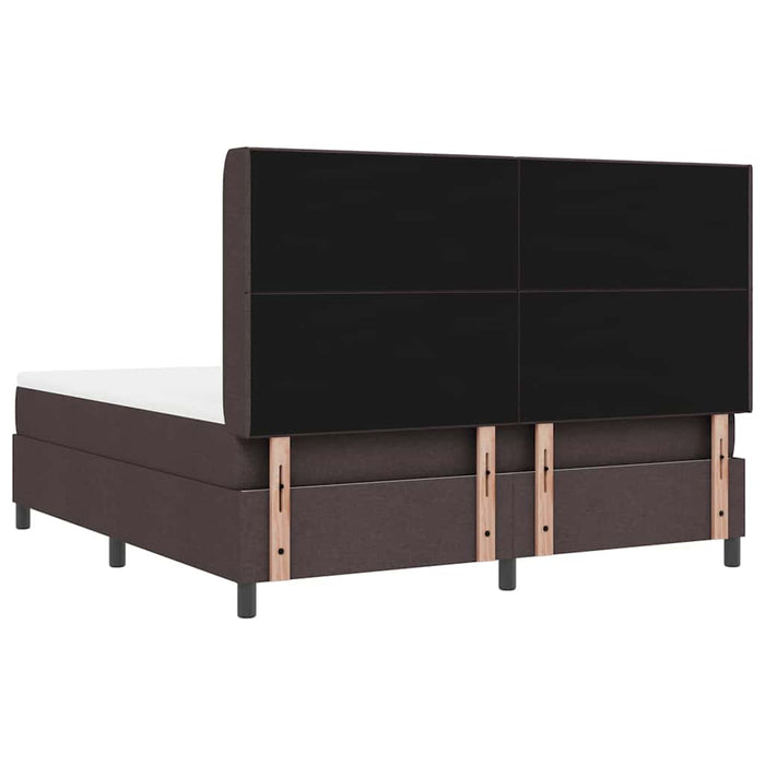 Pat cu arcuri cu pernă Manual Maro închis 200 x 180 cm țesătură WALTI