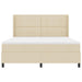 Pat cu arcuri cu saltea cu headboard Crem 180 x 200 cm țesătură - WALTI WALTI