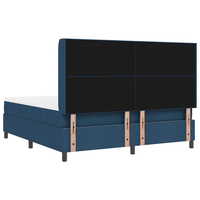 Pat cu arcuri cu pernă Manual albastru 200 x 180 cm țesătură - WALTI WALTI