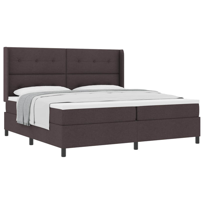 Pat cu arcuri cu pernă Manual Maro închis 200 x 200 cm țesătură WALTI