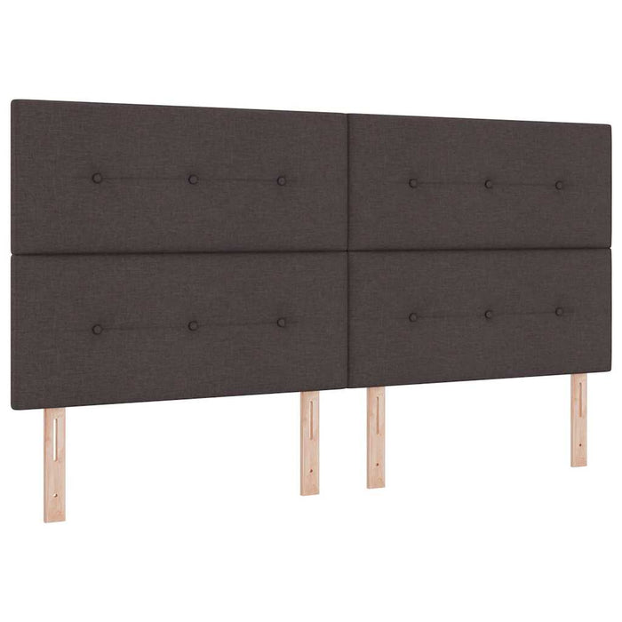 Pat cu arcuri cu pernă Manual Maro închis 200 x 200 cm țesătură WALTI