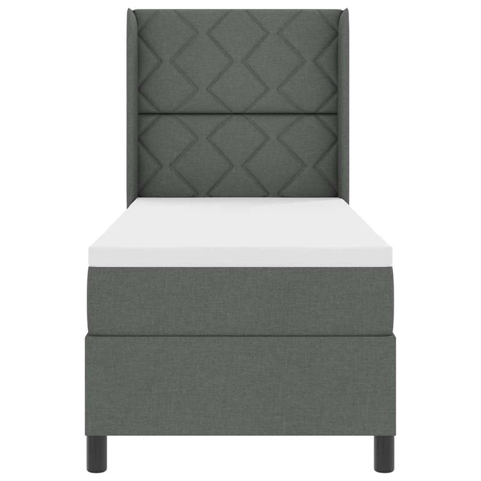 Pat cu arcuri cu pernă Manual Gri închis 200 x 80 cm țesătură WALTI