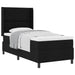 Pat cu arcuri cu pernă cu headboard Negru 200 x 90 cm țesătură - WALTI WALTI