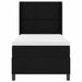 Pat cu arcuri cu pernă cu headboard Negru 200 x 90 cm țesătură - WALTI WALTI