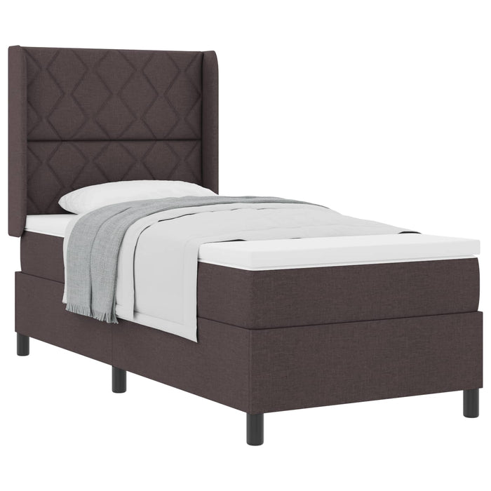 Pat cu arcuri cu pernă Manual Maro închis 200 x 90 cm țesătură WALTI