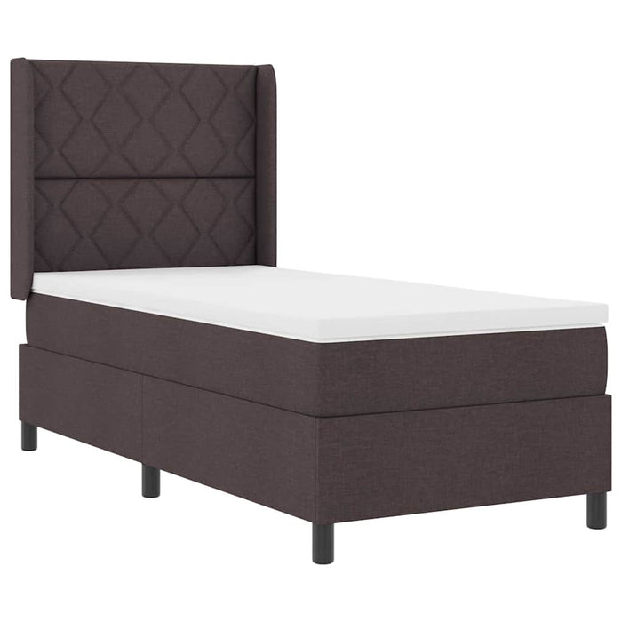 Pat cu arcuri cu pernă Manual Maro închis 200 x 90 cm țesătură WALTI