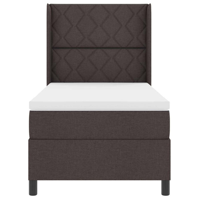Pat cu arcuri cu pernă Manual Maro închis 200 x 90 cm țesătură WALTI