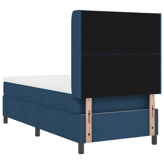 Pat cu arcuri cu pernă Manual albastru 200 x 90 cm țesătură - WALTI WALTI