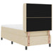 Pat cu arcuri cu saltea cu headboard Crem 100 x 200 cm țesătură - WALTI WALTI