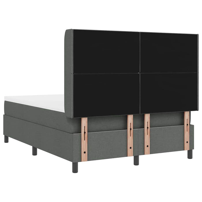 Pat cu arcuri cu pernă Manual Gri închis 190 x 140 cm țesătură WALTI