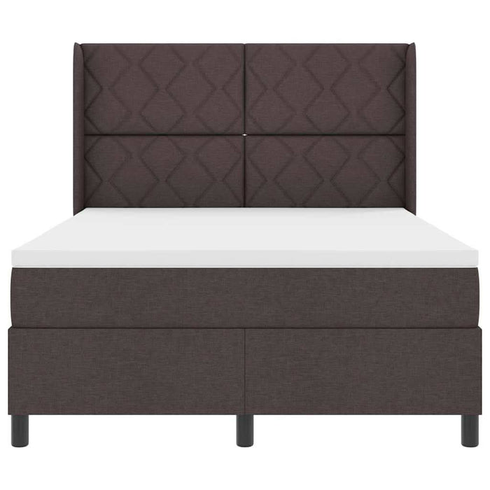 Pat cu arcuri cu pernă Manual Maro închis 190 x 140 cm țesătură WALTI
