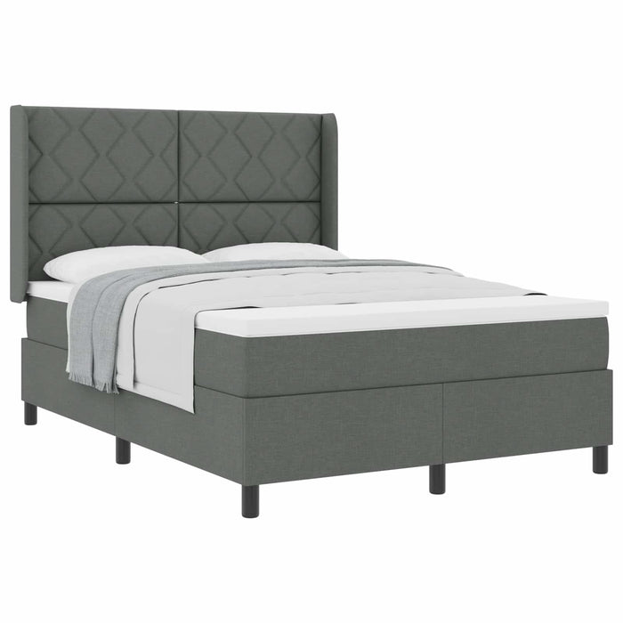 Pat cu arcuri cu pernă Manual Gri închis 200 x 140 cm țesătură WALTI