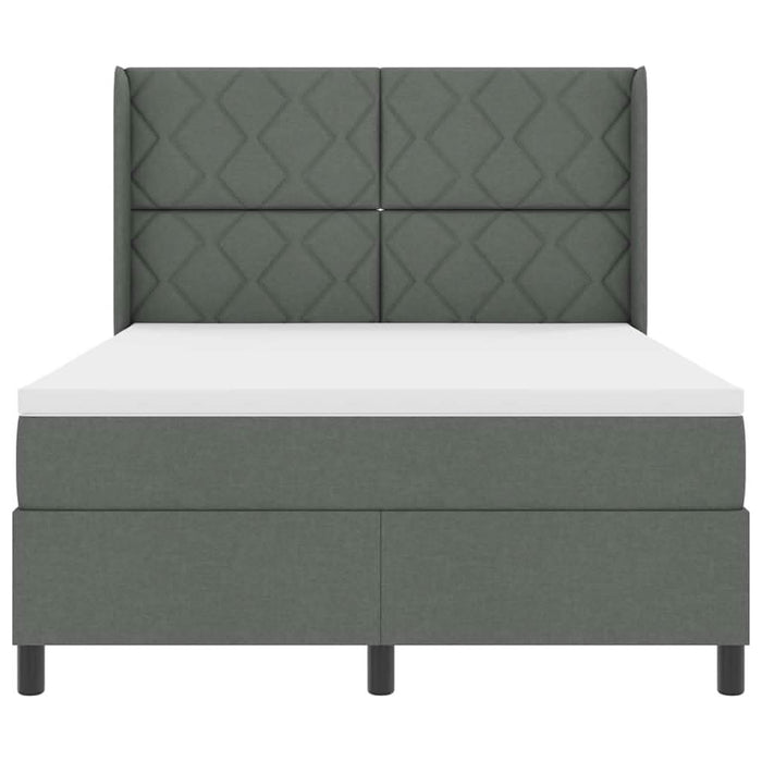Pat cu arcuri cu pernă Manual Gri închis 200 x 140 cm țesătură WALTI