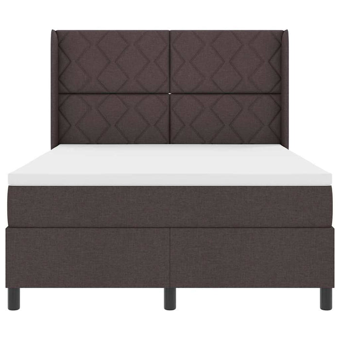 Pat cu arcuri cu pernă Manual Maro închis 200 x 140 cm țesătură WALTI
