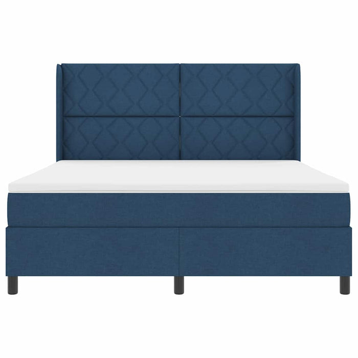 Pat cu arcuri cu pernă Manual albastru 200 x 180 cm țesătură - WALTI WALTI