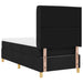 Pat cu arcuri cu saltea cu headboard Negru 80 x 200 cm țesătură - WALTI WALTI