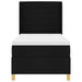 Pat cu arcuri cu saltea cu headboard Negru 90 x 190 cm țesătură - WALTI WALTI
