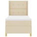Pat cu arcuri cu saltea cu headboard Crem 90 x 190 cm țesătură - WALTI WALTI