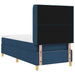 Pat cu arcuri cu headboard albastru 90 x 200 cm țesătură - WALTI WALTI