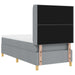 Pat cu arcuri cu headboard Gri deschis 100 x 200 cm țesătură - WALTI WALTI