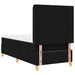Pat cu arcuri cu headboard Negru 100 x 200 cm țesătură - WALTI WALTI