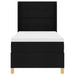 Pat cu arcuri cu headboard Negru 100 x 200 cm țesătură - WALTI WALTI