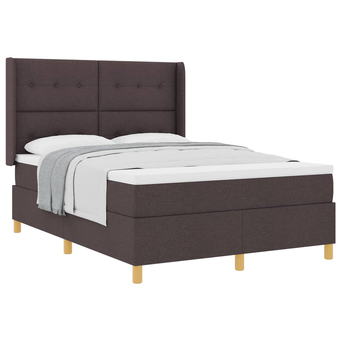 Pat cu arcuri cu saltea Maro închis 160 x 200 cm țesătură - WALTI WALTI