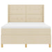 Pat cu arcuri cu saltea cu headboard Crem 160 x 200 cm țesătură - WALTI WALTI