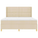 Pat cu arcuri cu saltea cu headboard Crem 180 x 200 cm țesătură - WALTI WALTI