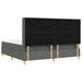 Pat cu arcuri cu headboard Gri închis 200 x 200 cm țesătură - WALTI WALTI
