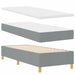 Pat cu arcuri cu headboard Gri deschis 80 x 200 cm țesătură - WALTI WALTI
