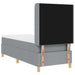 Pat cu arcuri cu headboard Gri deschis 80 x 200 cm țesătură - WALTI WALTI