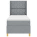 Pat cu arcuri cu headboard Gri deschis 80 x 200 cm țesătură - WALTI WALTI