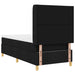 Pat cu arcuri cu headboard Negru 90 x 190 cm țesătură - WALTI WALTI