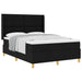 Pat cu arcuri cu headboard Negru 160 x 200 cm țesătură - WALTI WALTI