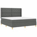 Pat cu arcuri cu headboard Gri închis 180 x 200 cm țesătură - WALTI WALTI
