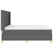 Pat cu arcuri cu headboard Gri închis 180 x 200 cm țesătură - WALTI WALTI