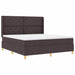 Pat cu arcuri cu headboard Maro închis 180 x 200 cm țesătură - WALTI WALTI