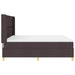 Pat cu arcuri cu headboard Maro închis 180 x 200 cm țesătură - WALTI WALTI